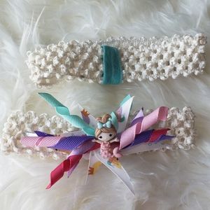 Handmade bow and Headbands